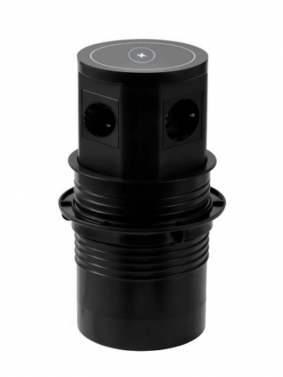 Выдвижная розетка с беспроводной зарядкой-1